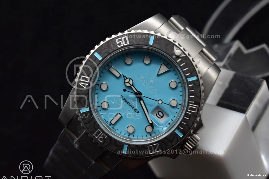 Tiffany Dial FastDry 472 Blue Best VSF Submariner on Edition 1:1 Bracelet Sandblasted DIW VS SS 0315